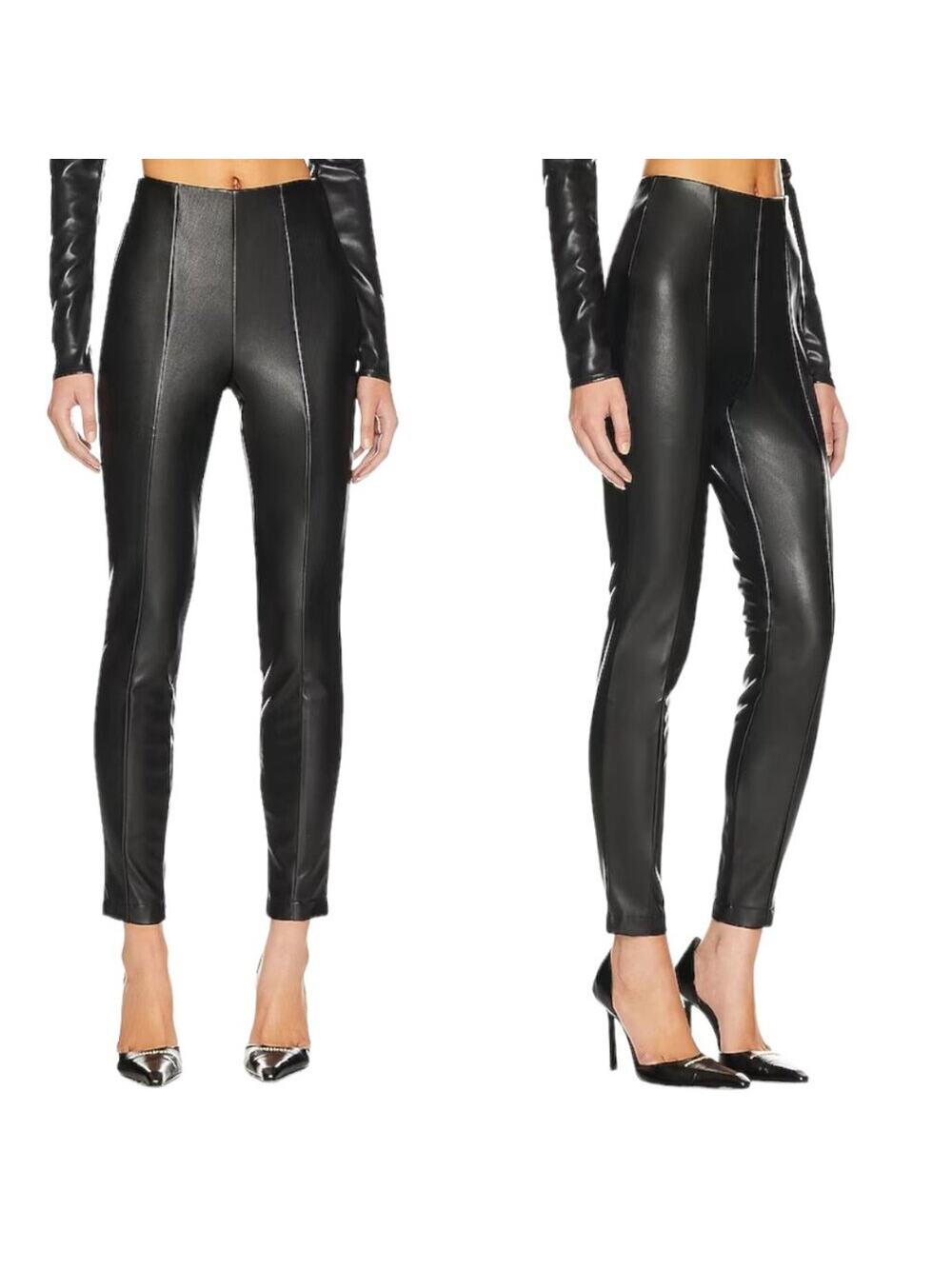 AFRM Talise Faux Leather Leggings Black Size Small NWOT $58 MSRP